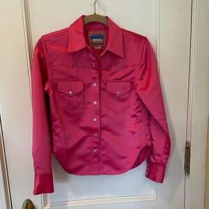 Acne Studios Bla Konst 2002 Satin Shirt Pink Sz 32